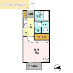 コリンヌ谷津の物件間取画像